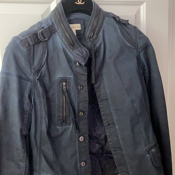 New without tags navy coat light denim like material - Picture 5 of 6
